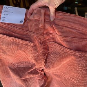 Loft corduroy pants with raw hem